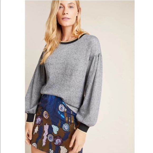 Anthropologie Tops - Anthropologie Amadi puff sleeve sweatshirt, Small